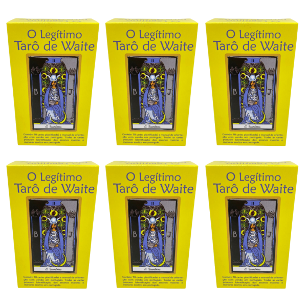 Kit 6 Baralhos O Legítimo Tarot Waite 78 Cartas Plastificadas