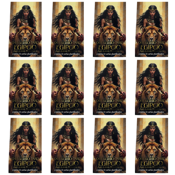 Kit 12 Tradicional Tarô Egípcio Arcanos Maiores 22 Cartas