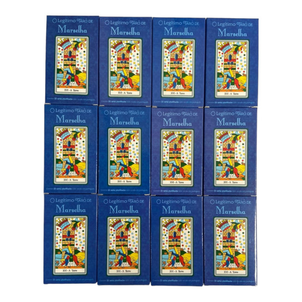 KIT 12 O Legítimo Tarô Marselha 22Cartas Plastificadas e Manual