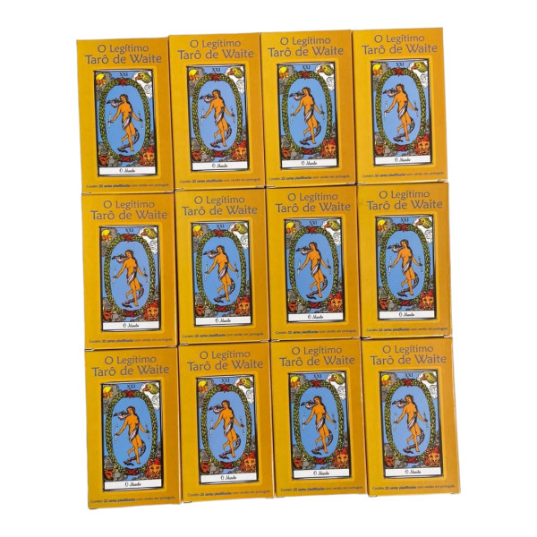 KIT 12 O Legítimo Taro Waite 22 Cartas Plastificado Manual