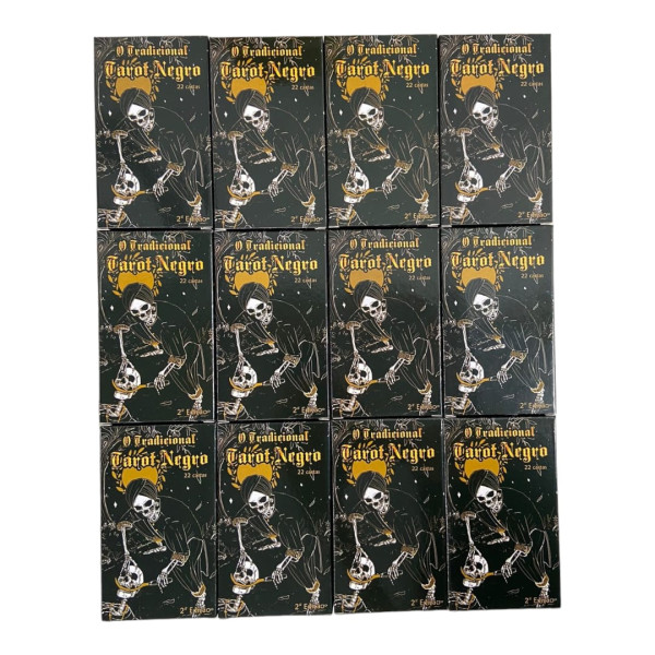 KIT 12 O Tradicional TaroNegro 22 Cartas Plastificado Manual