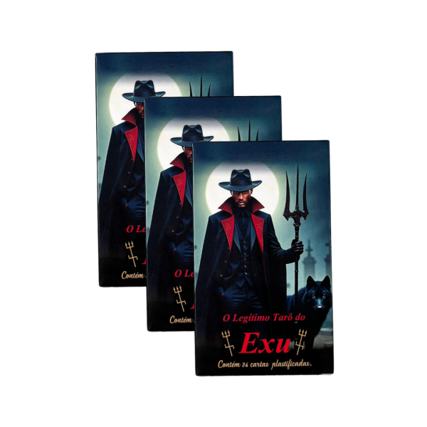 Kit c/ 3 O Legítimo Tarô Do Exu 36 Cartas Plas+Man