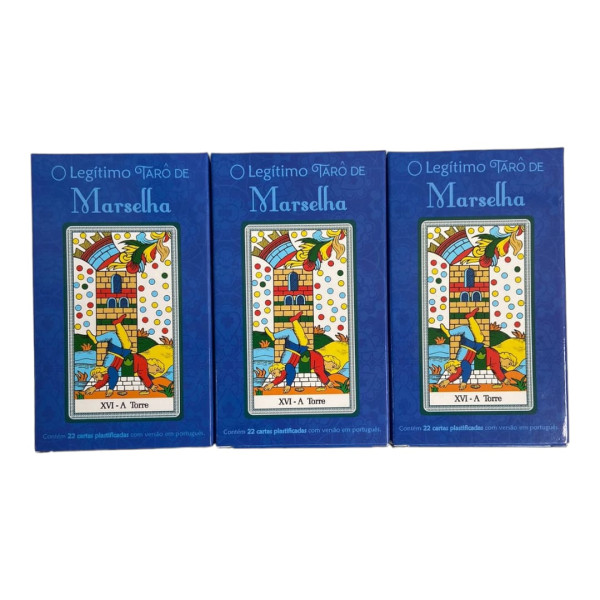 KIT 3 O Legítimo Tarô Marselha 22 Cartas Plastificadas e Manual