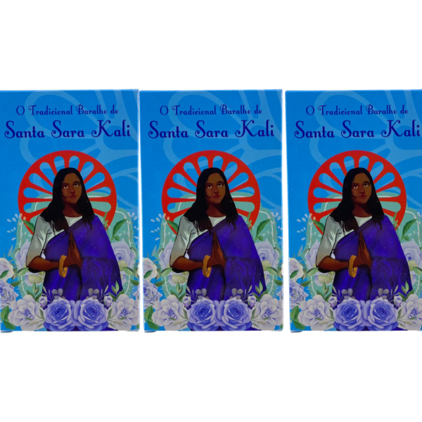 KIT 3 O Tradicional Baralho Santa Sara Kali 36 Cartas Plastificadas