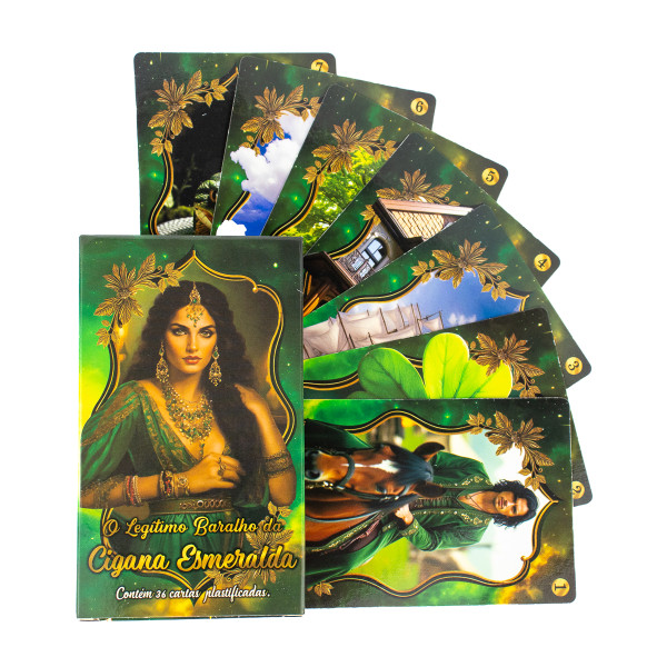 O Legitimo Baralho da Cigana Esmeralda 36 Cartas Manual