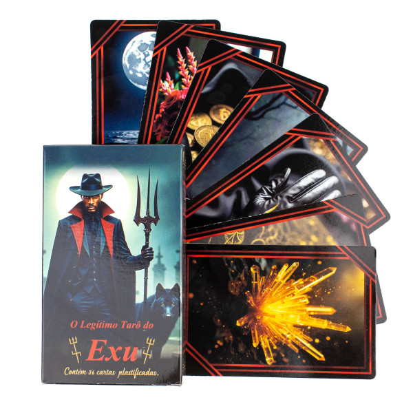 O Legitimo Tarô Do Exu 36 Cartas Plastif e Manual