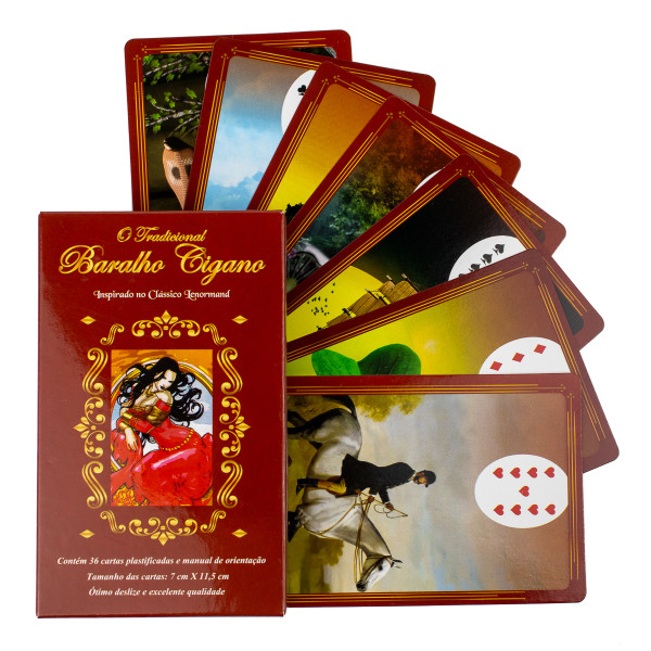 O Tradicional Baralho Cigano 36 cartas Plastificado Manual