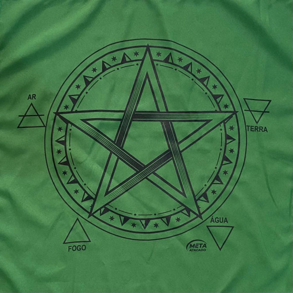 A Legítima Toalha Pentagrama Jogo de Cartas 70x70cm Verde