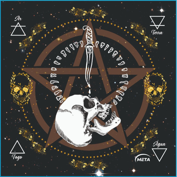 A Legítima Toalha Tarot Negro Jogos Cartas 70x70cm Preto